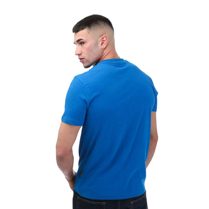 Blue - Back - Napapijri Mens S Frame Crew Neck T-Shirt