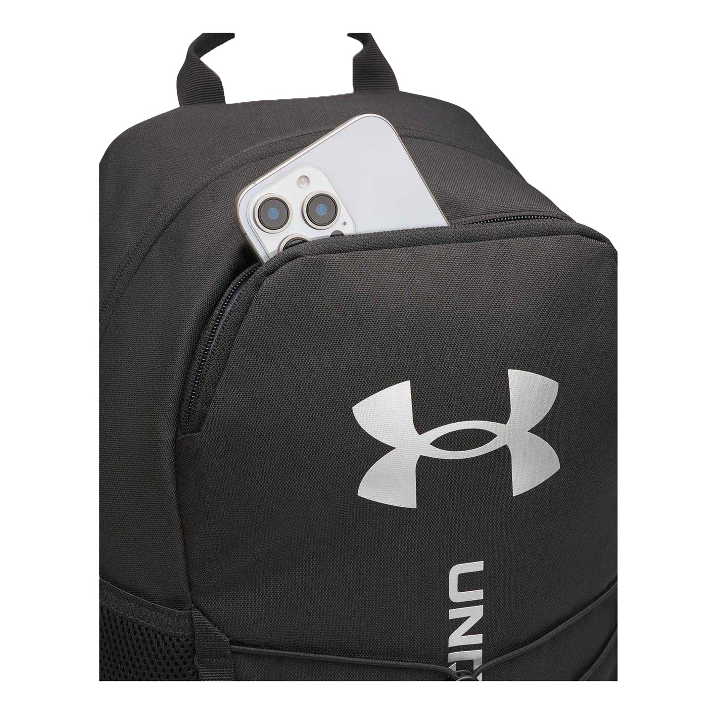Black - Side - Under Armour Hustle 6.0 Sport 26L Backpack