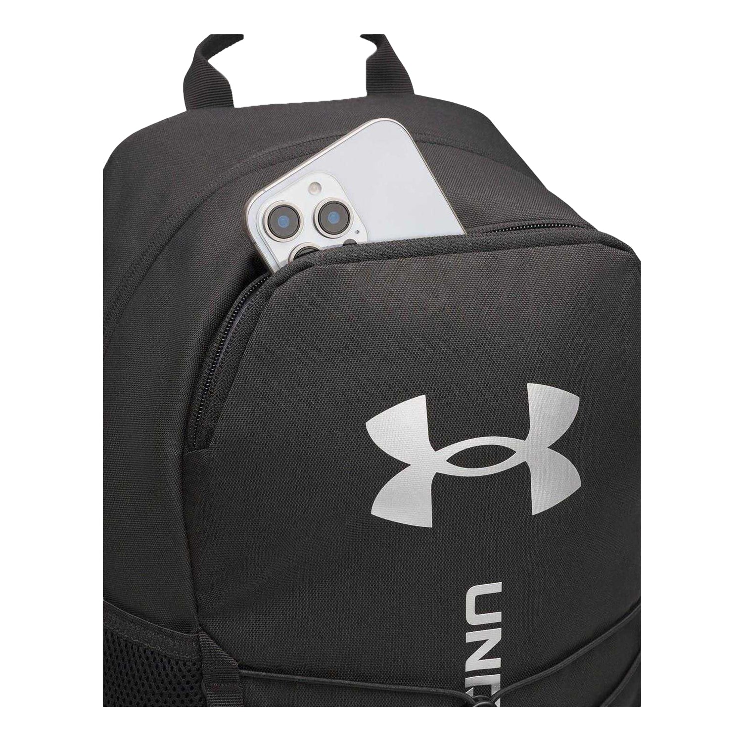 Black - Side - Under Armour Hustle 6.0 Sport 26L Backpack