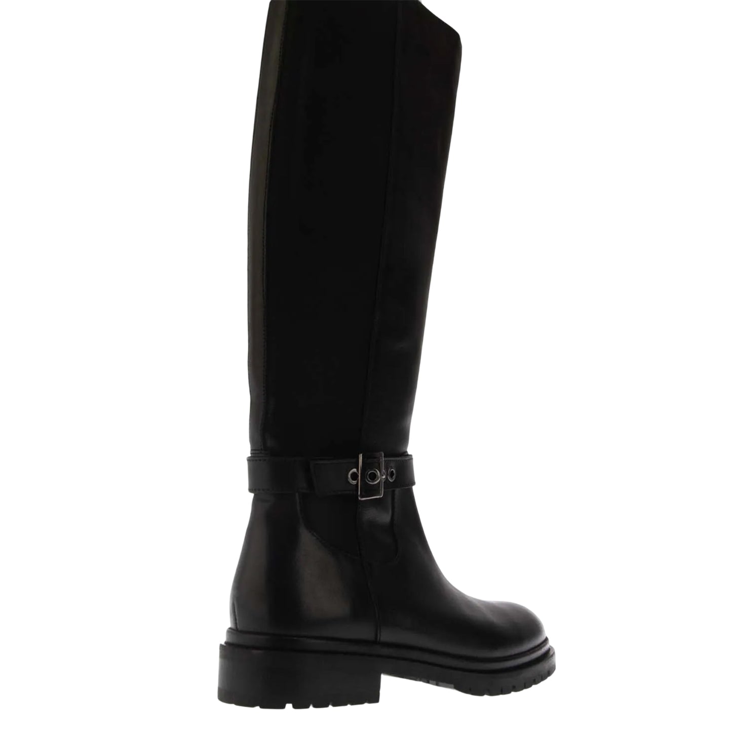 Black - Back - Dune London Womens-Ladies Teller Casual Leather Knee-High Boots