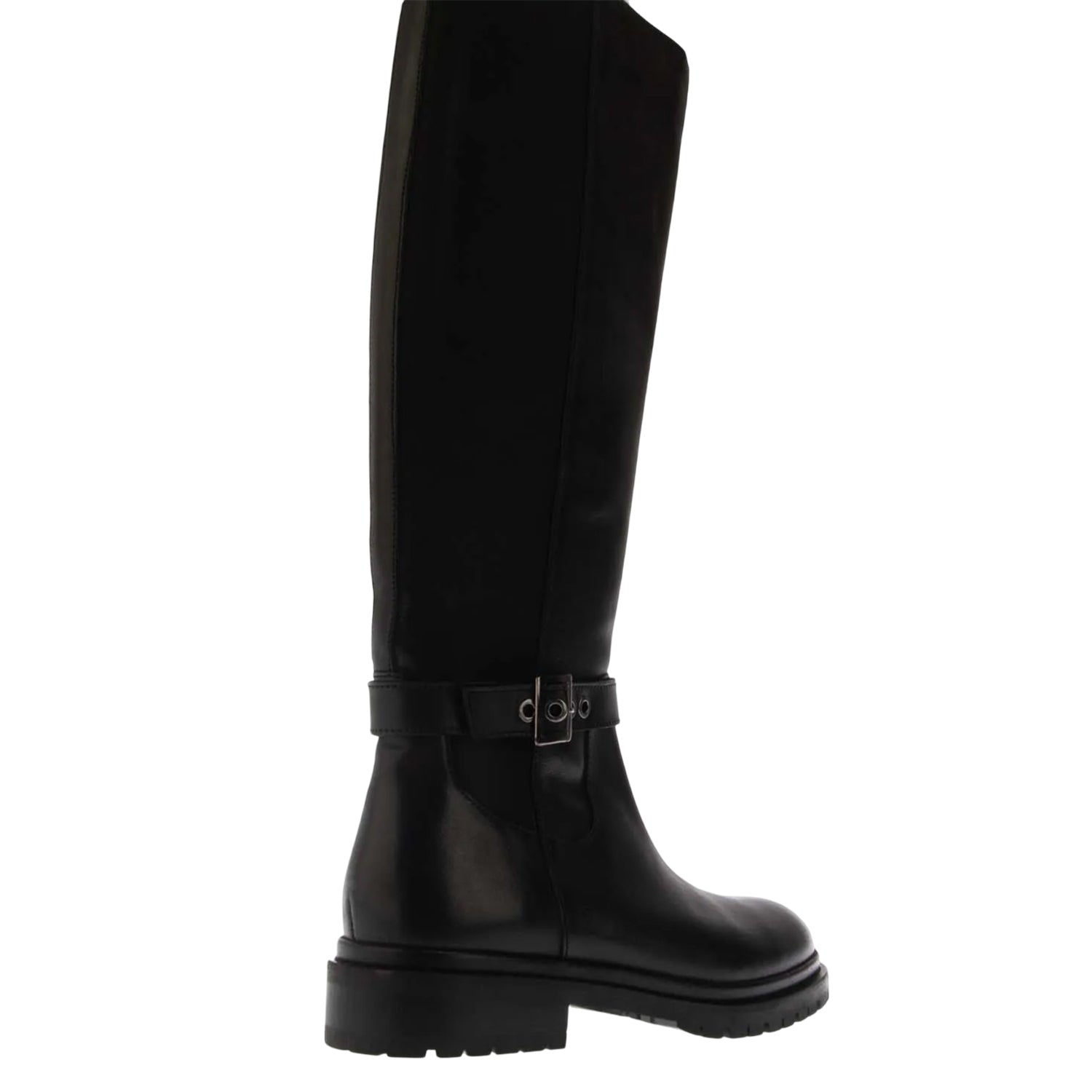 Black - Back - Dune London Womens-Ladies Teller Casual Leather Knee-High Boots