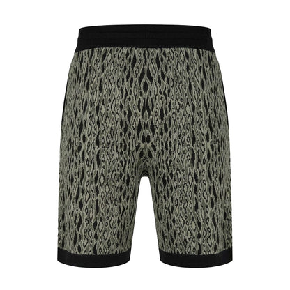 Green Print - Back - Hugo Mens Animal Print Sweat Shorts