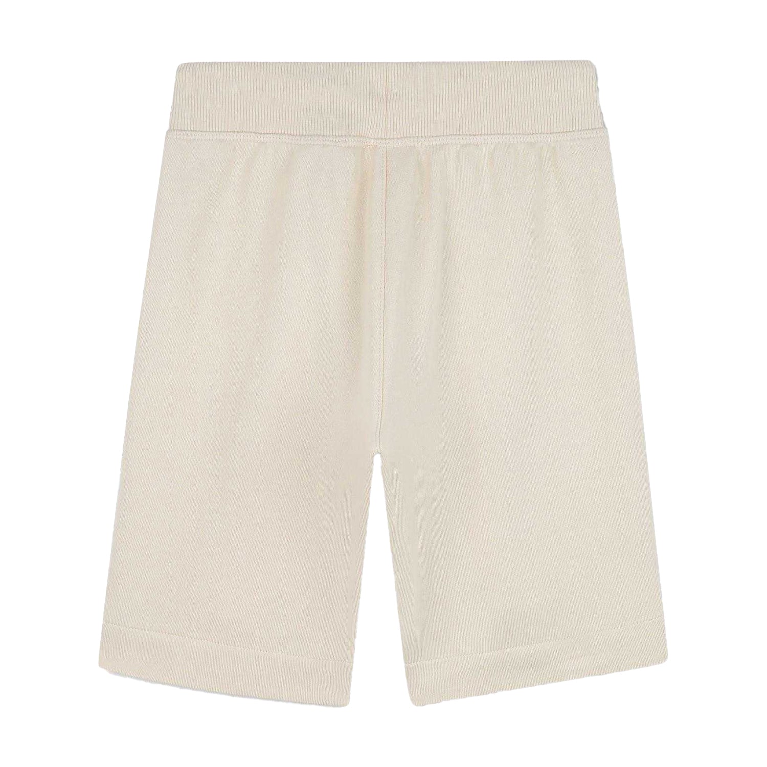 Stone - Back - Hugo Boss Childrens-Kids Ribbed Relaxed Fit Sweat Shorts