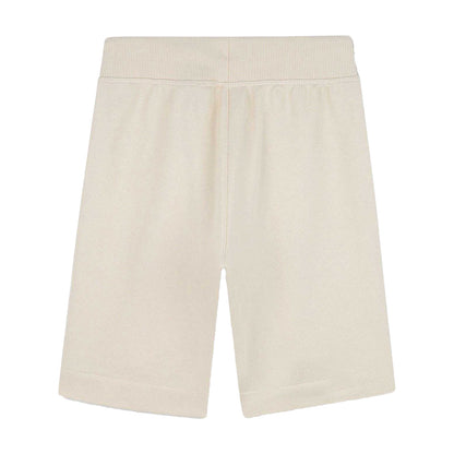 Stone - Back - Hugo Boss Childrens-Kids Ribbed Relaxed Fit Sweat Shorts