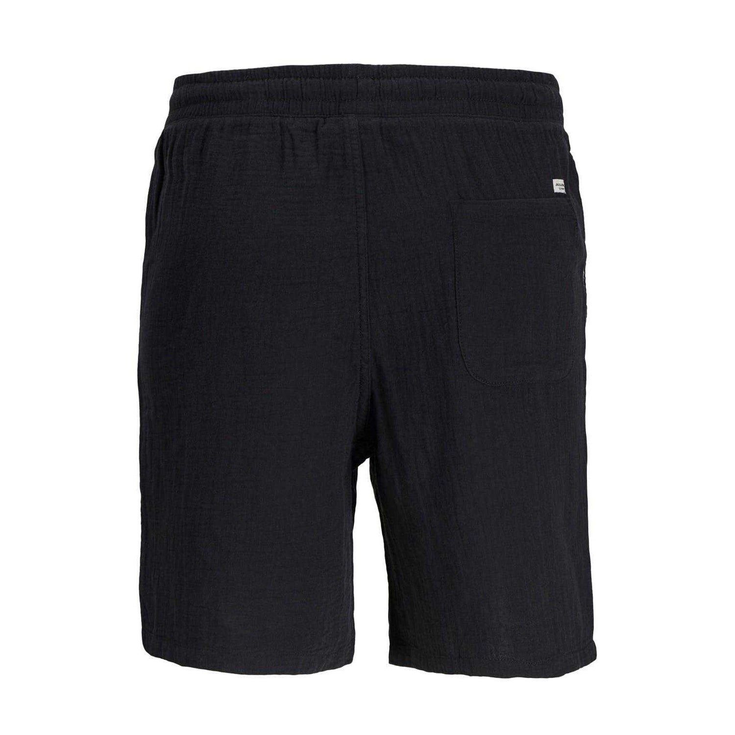Black - Back - Jack And Jones Mens Textured Sweat Shorts