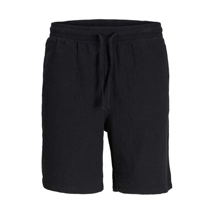 Black - Front - Jack And Jones Mens Textured Sweat Shorts