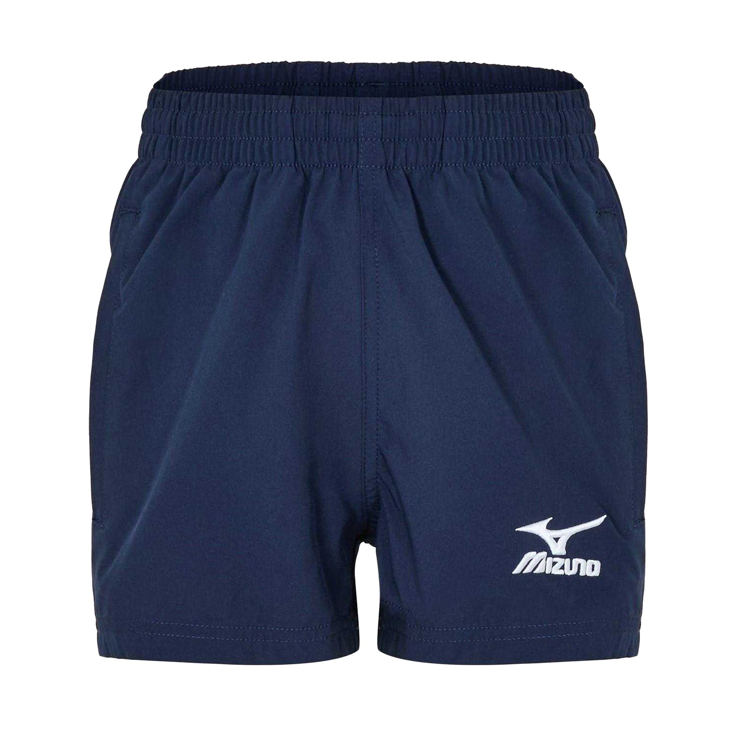Navy - Front - Mizuno Boys Running Shorts