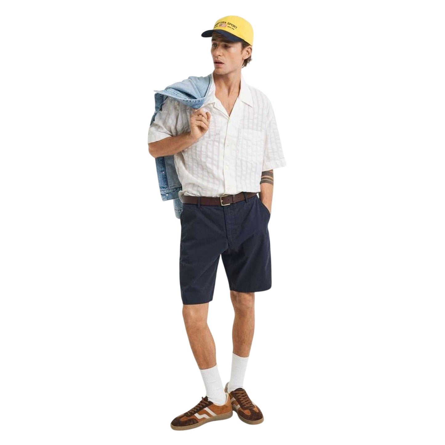 Marine - Side - Gant Mens Regular Chino Shorts