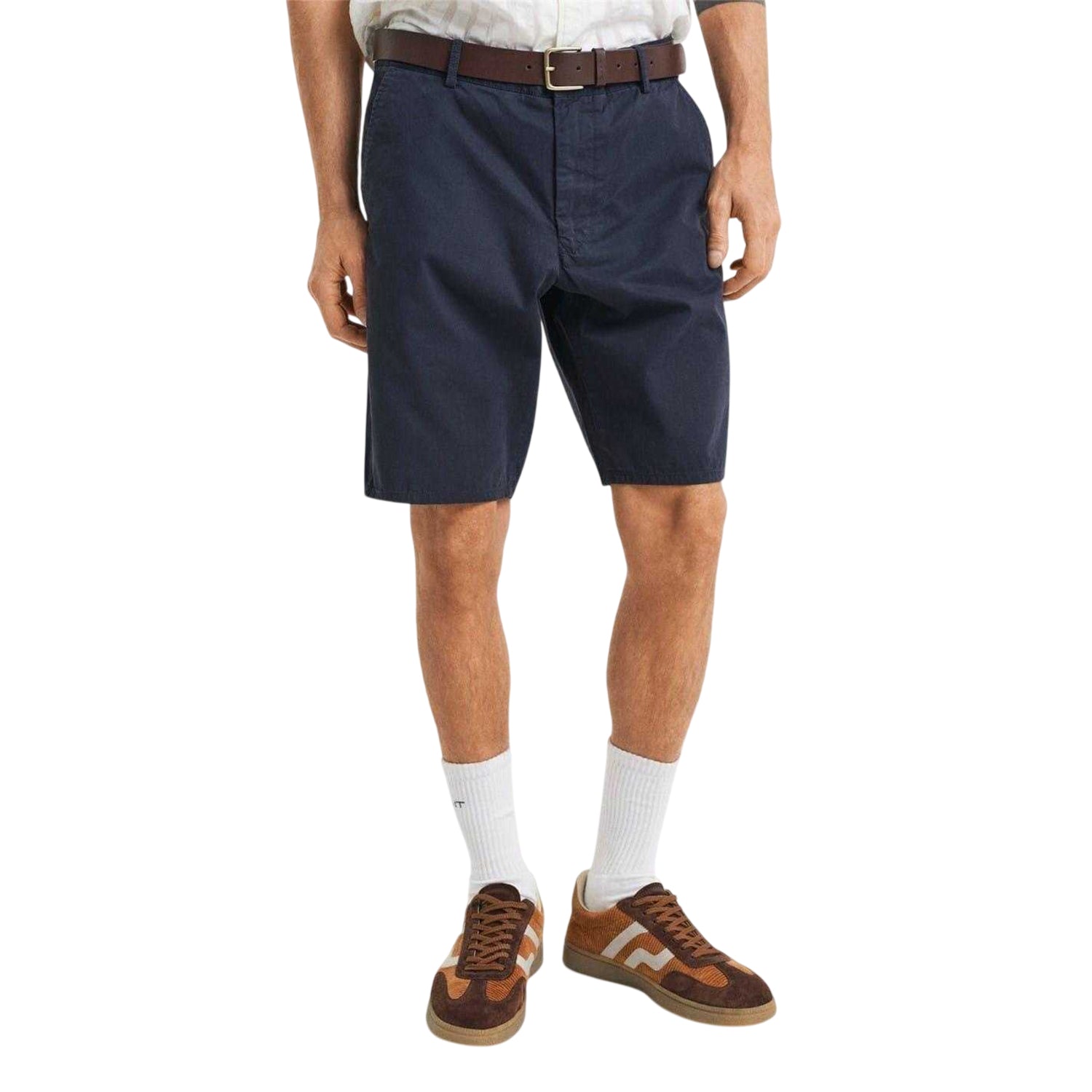 Marine - Front - Gant Mens Regular Chino Shorts