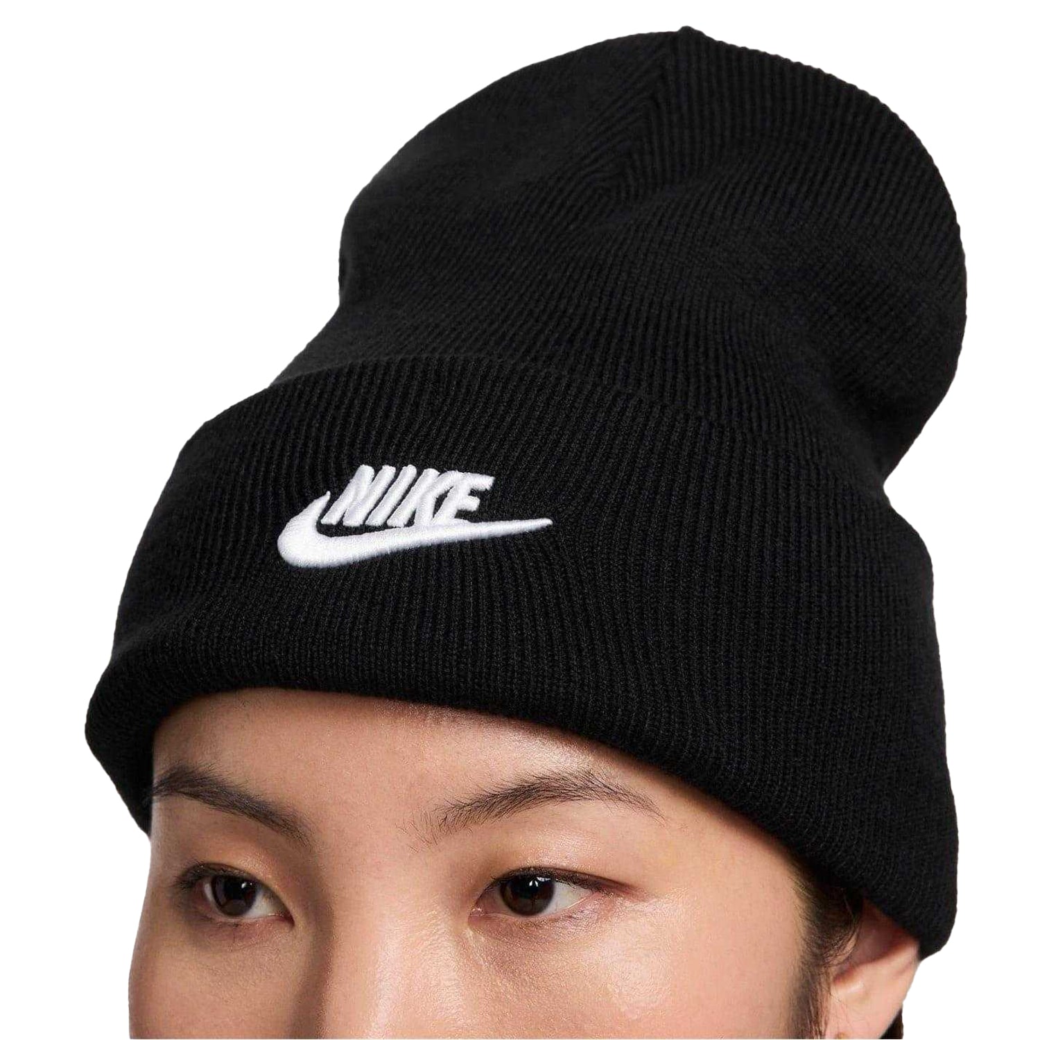 Black - Side - Nike Unisex Adult Futura Wordmark Beanie