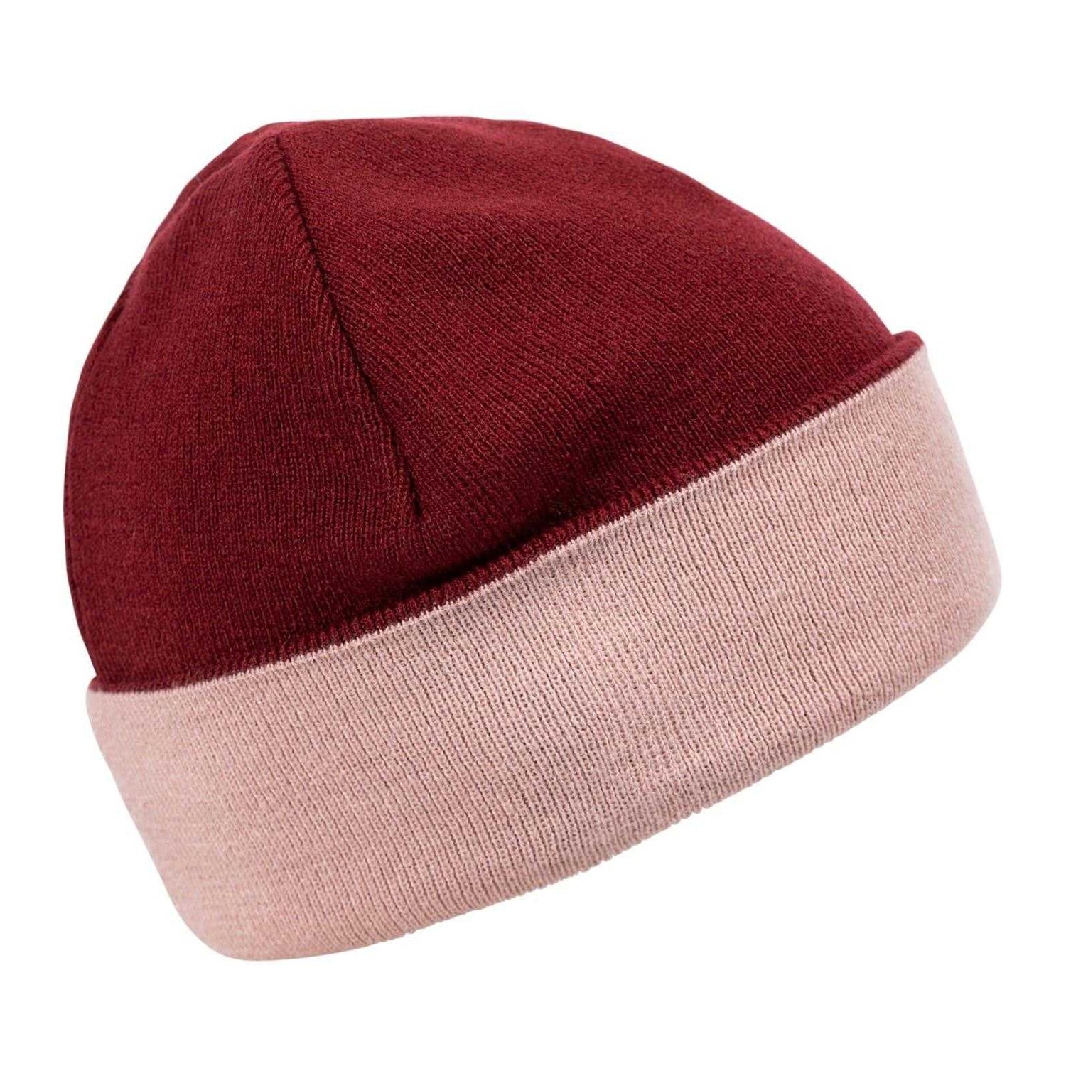 Dark Cherry - Back - Trespass Unisex Adult Montana Ribbed Winter Beanie