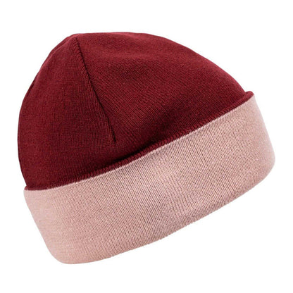 Dark Cherry - Back - Trespass Unisex Adult Montana Ribbed Winter Beanie