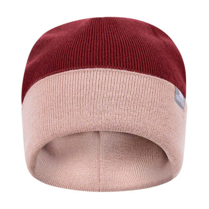 Dark Cherry - Side - Trespass Unisex Adult Montana Ribbed Winter Beanie