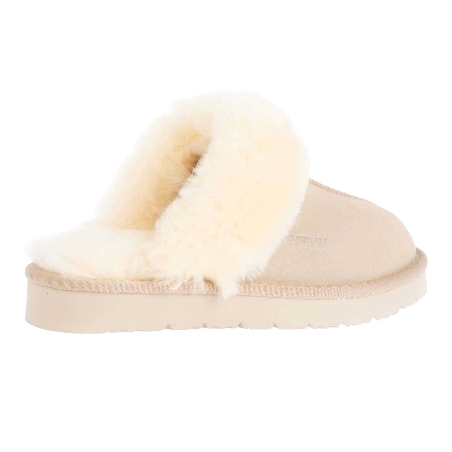 Sand - Back - EverAu Womens-Ladies Raven Suede Slippers