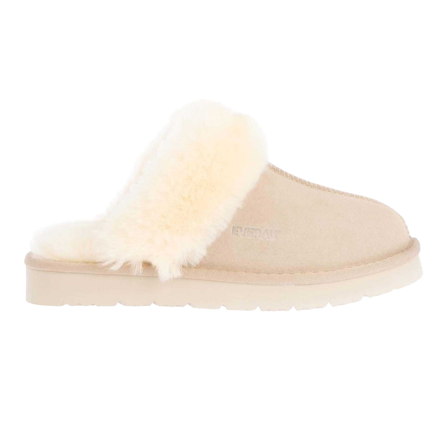 Sand - Side - EverAu Womens-Ladies Raven Suede Slippers