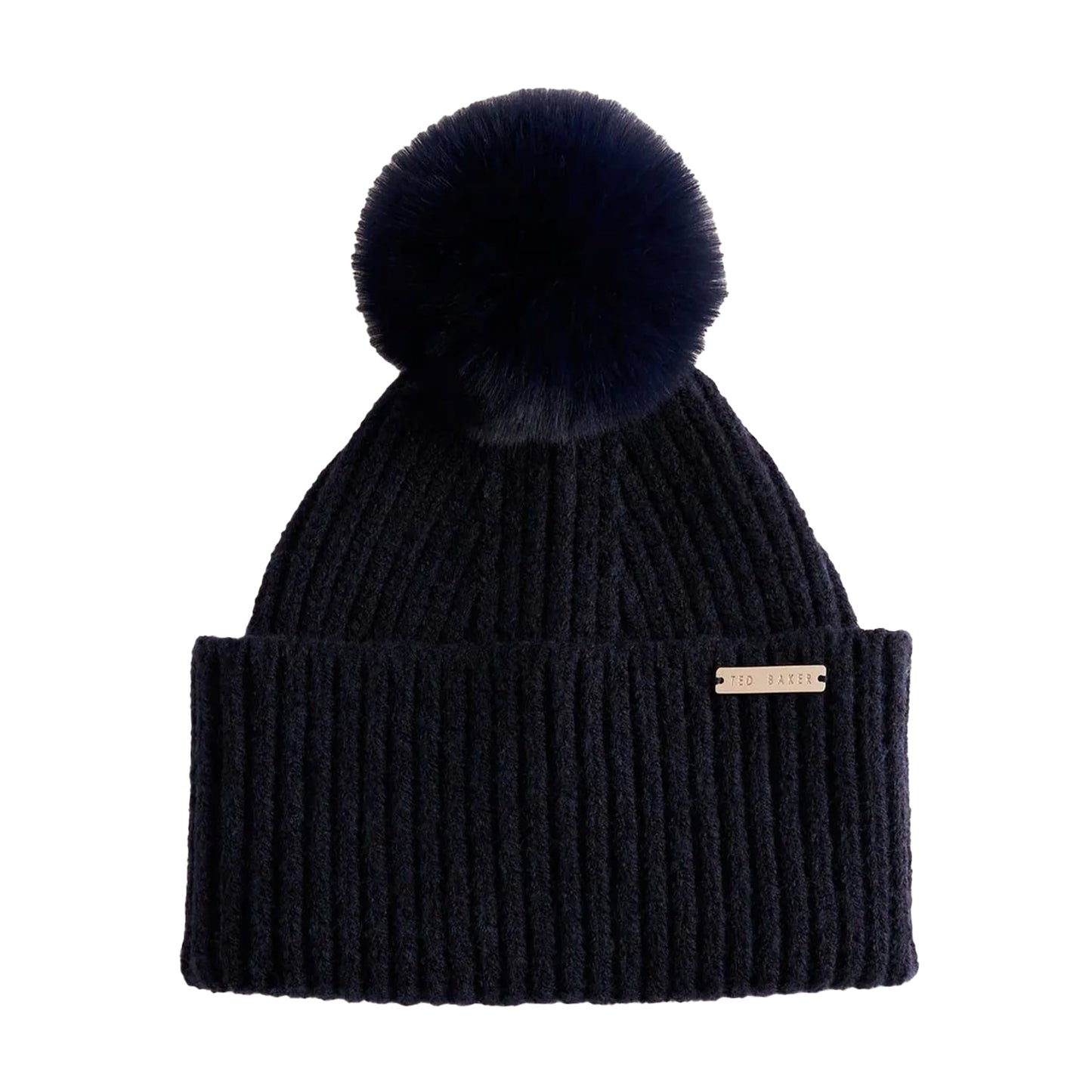 Navy - Front - Ted Baker Unisex Adult Winter Bobble Hat