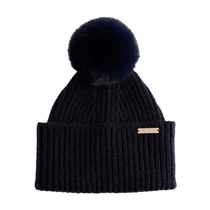Navy - Front - Ted Baker Unisex Adult Winter Bobble Hat