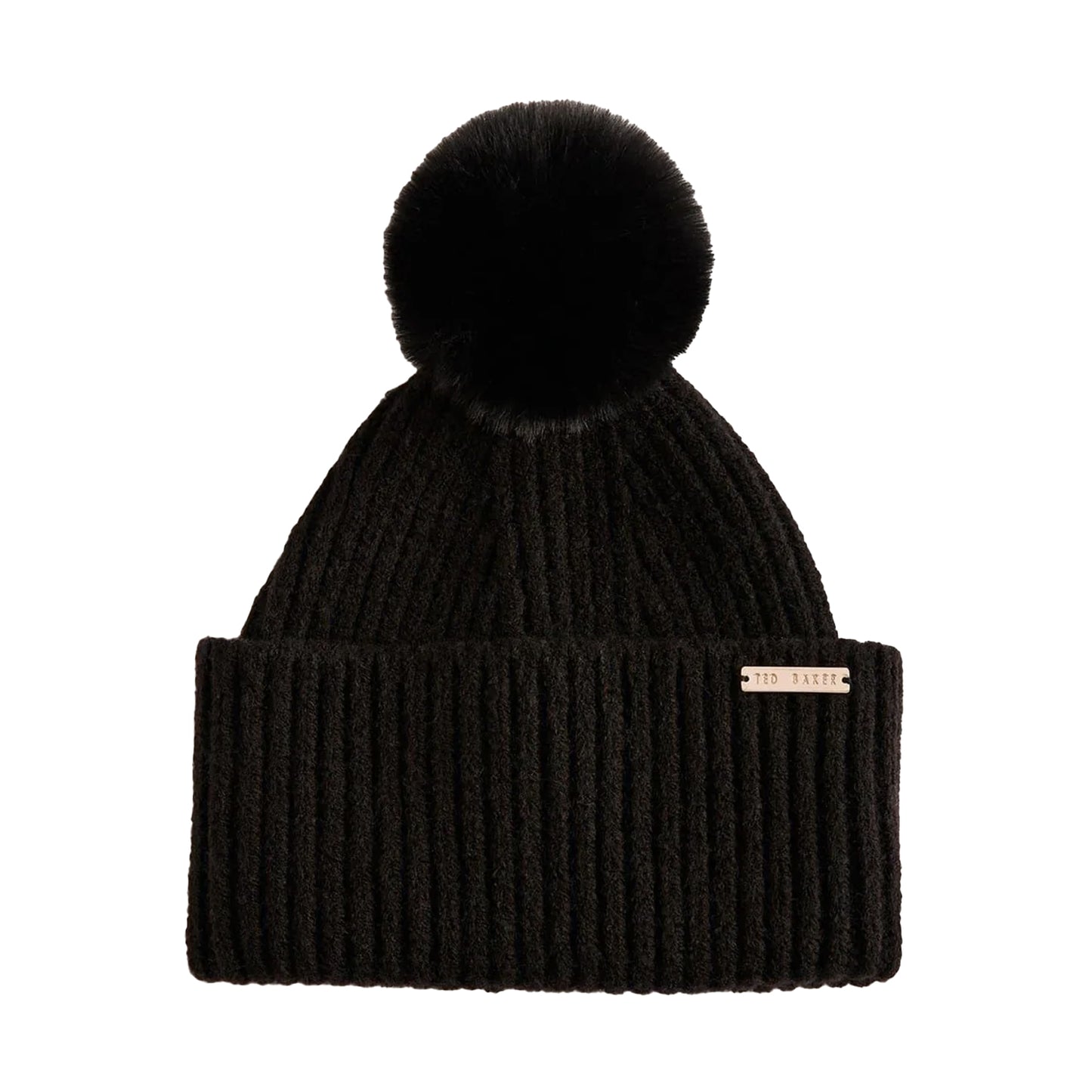 Black - Front - Ted Baker Unisex Adult Winter Bobble Hat