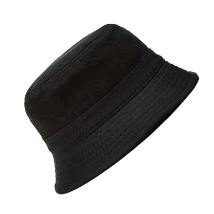 Black - Back - Lacoste Mens Embroidered Logo Cotton Pique Bucket Hat