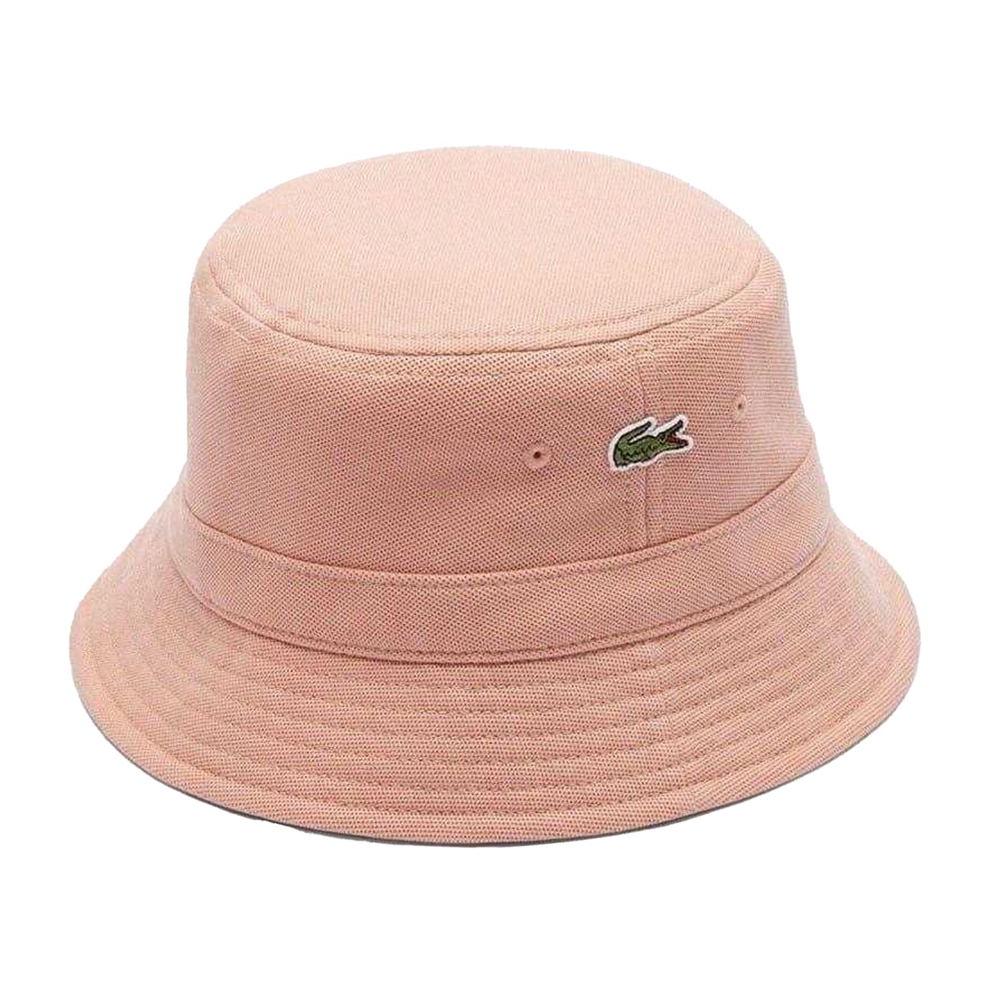 Pink - Front - Lacoste Mens Embroidered Logo Cotton Pique Bucket Hat