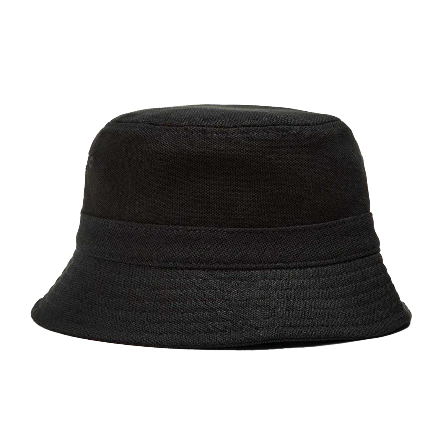 Black - Front - Lacoste Mens Embroidered Logo Cotton Pique Bucket Hat