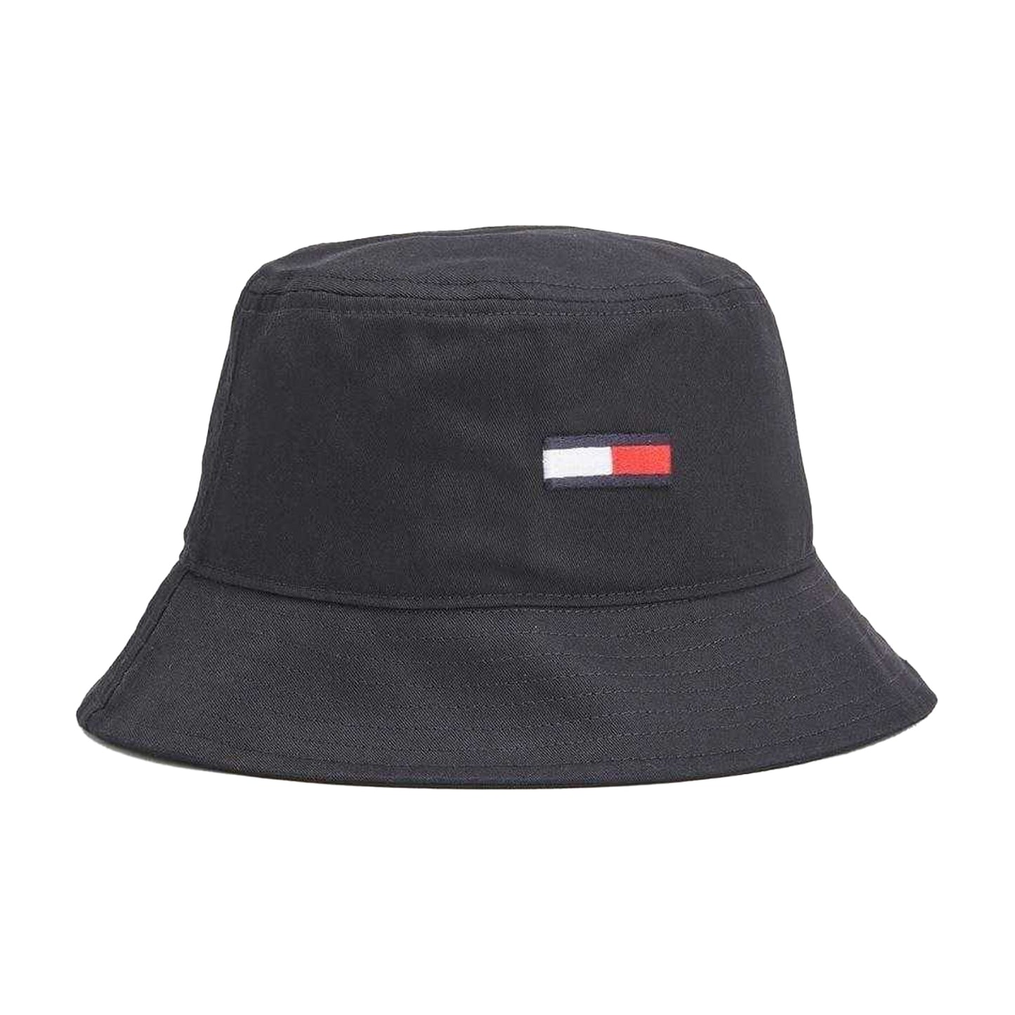 Black - Front - Tommy Jeans Embroidered Logo Cotton Bucket Hat