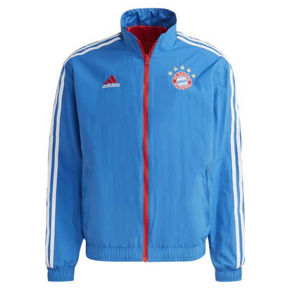 Royal Blue - Front - Adidas Mens FC Bayern Munchen 2022-23 Reversible Anthem Jacket
