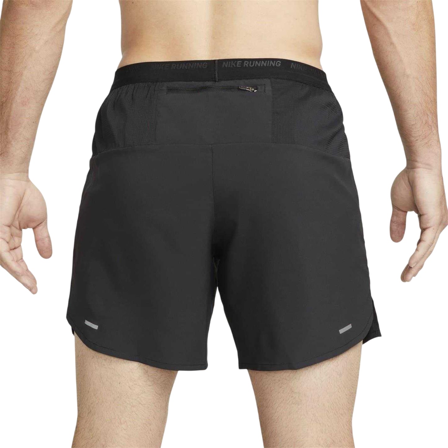 Black-Silver - Back - Nike Mens Stride Running Shorts