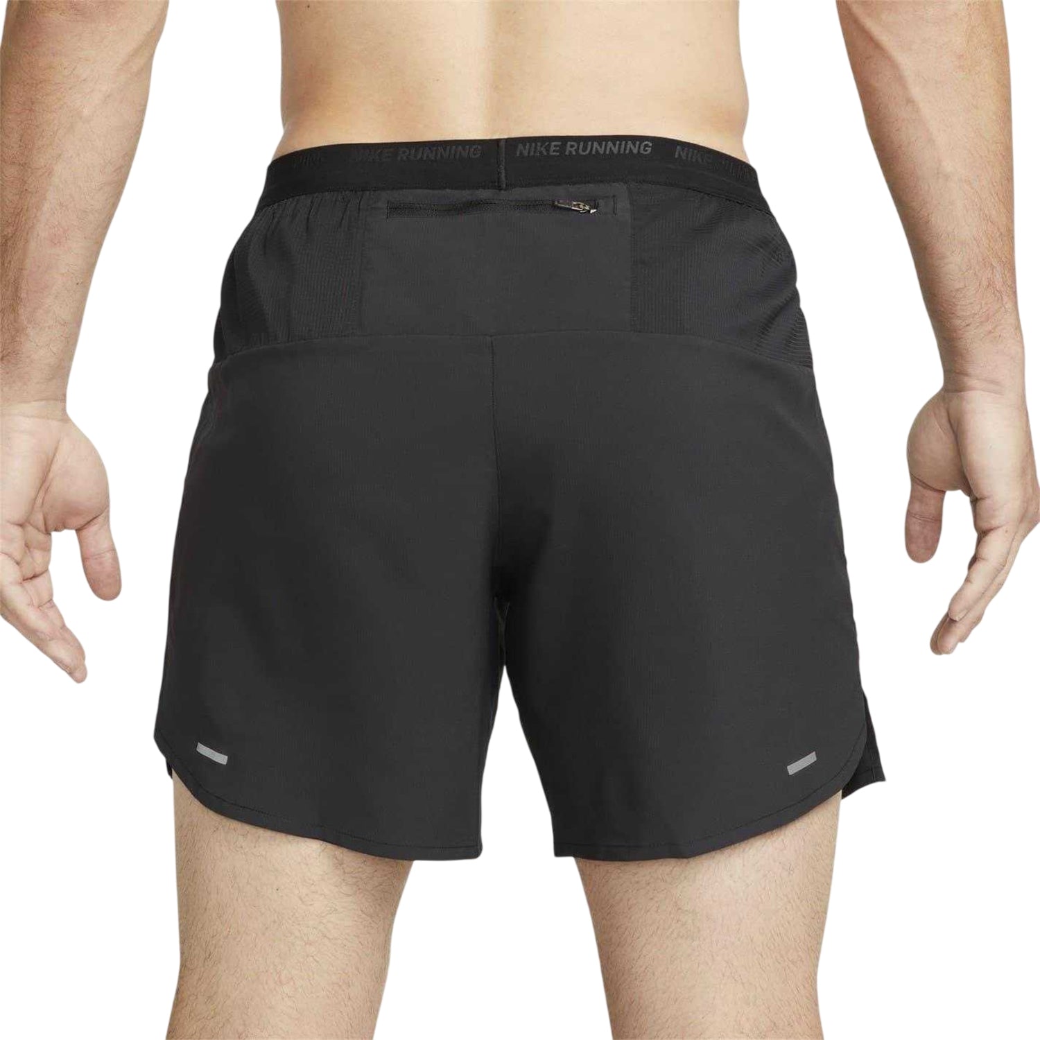 Black-Silver - Back - Nike Mens Stride Running Shorts