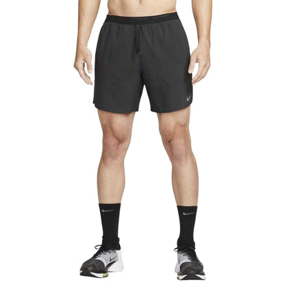 Black-Silver - Side - Nike Mens Stride Running Shorts