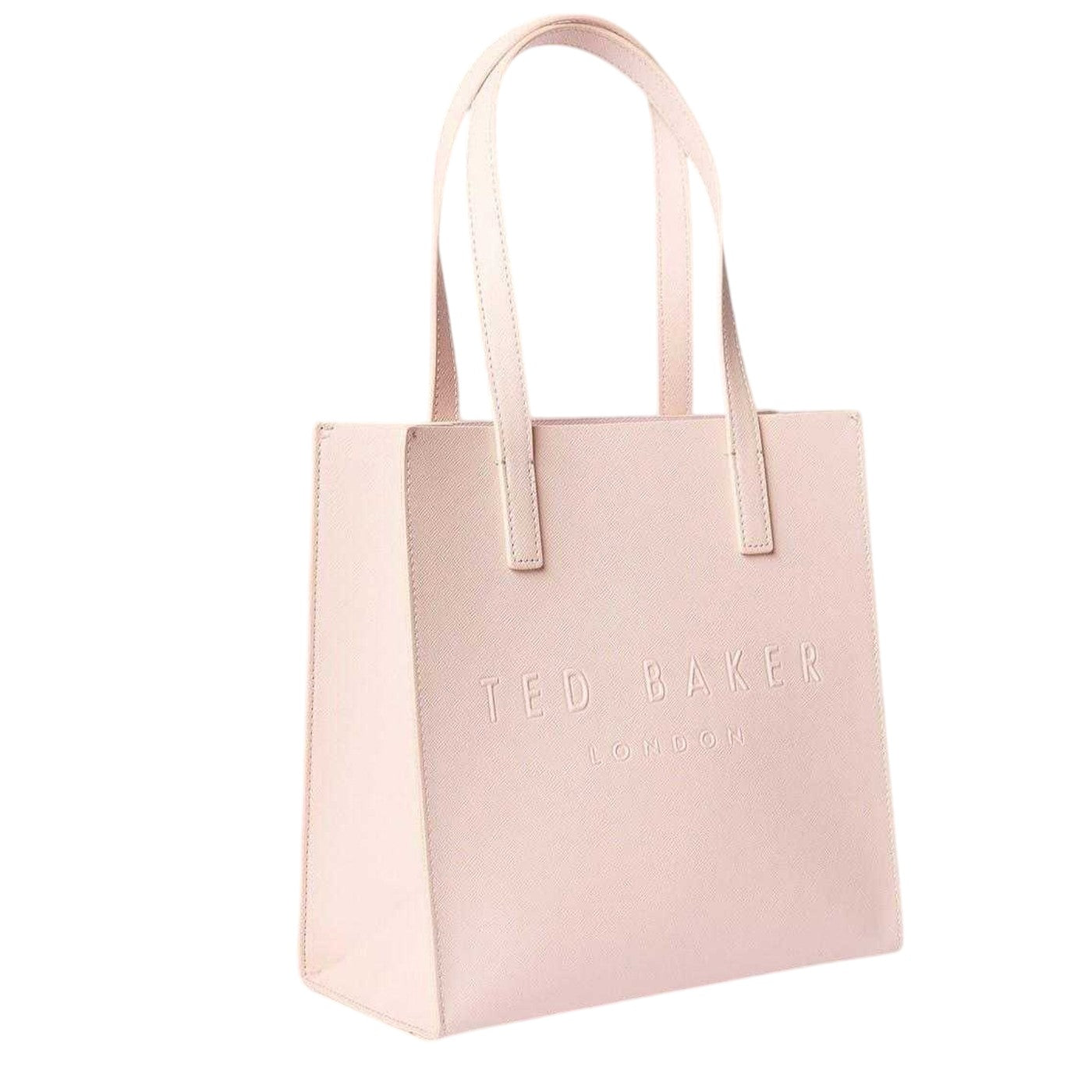Pink - Front - Ted Baker Soocon Logo Faux Leather Shopper Bag