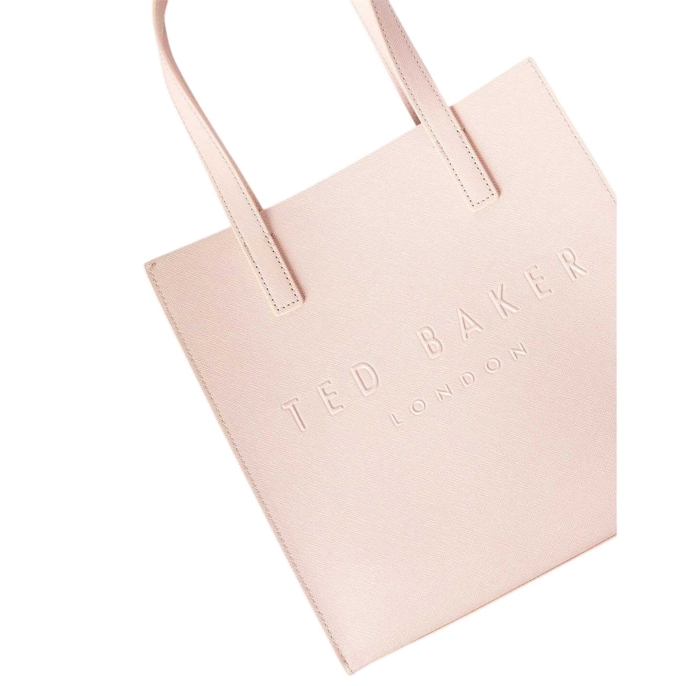 Pink - Back - Ted Baker Soocon Logo Faux Leather Shopper Bag