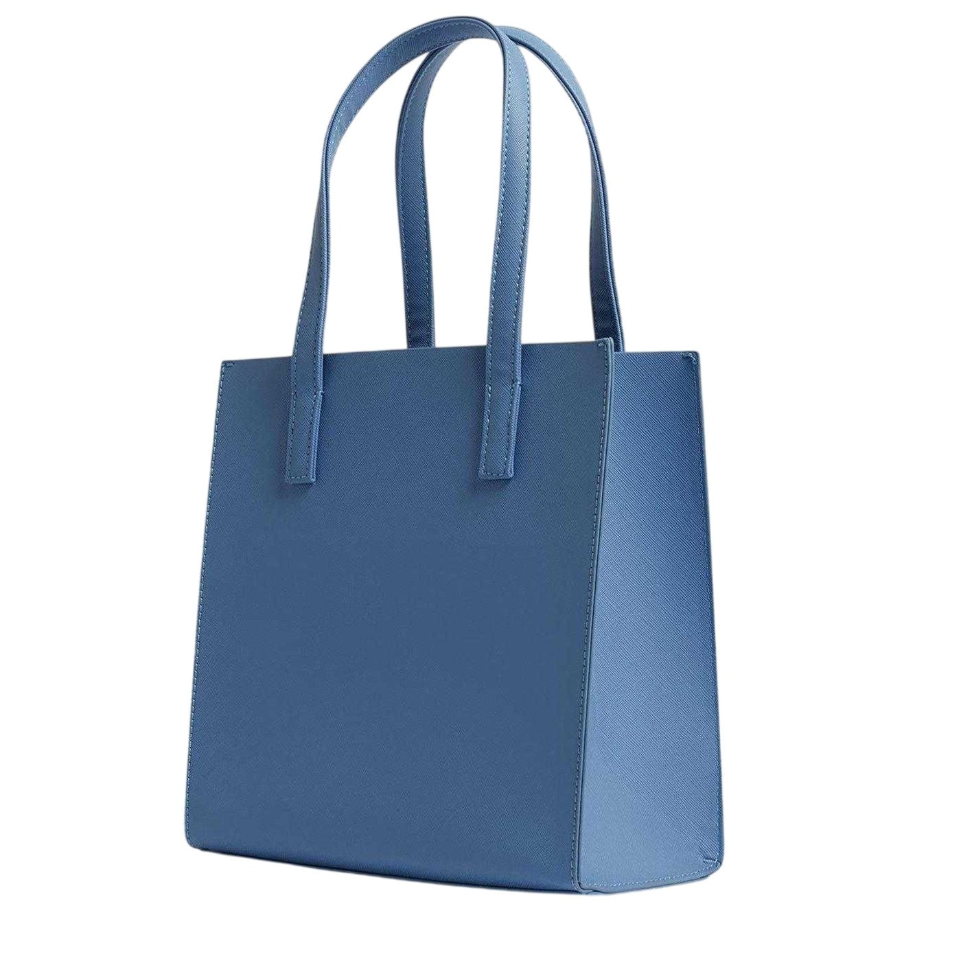 Blue - Back - Ted Baker Soocon Logo Faux Leather Shopper Bag
