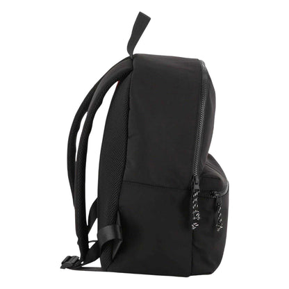 Black - Back - Hugo Lettering Print Nylon Logo Backpack