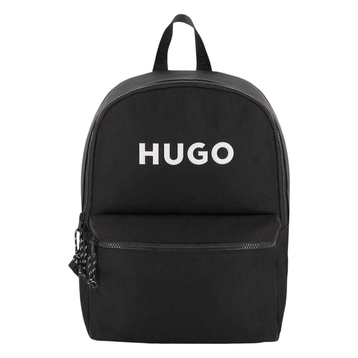 Black - Front - Hugo Lettering Print Nylon Logo Backpack
