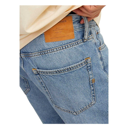 Blue Denim - Side - Jack And Jones Mens Denim Jean Shorts