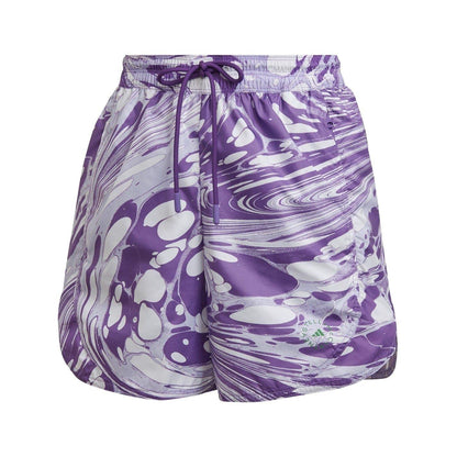White Marble - Front - Adidas Womens-Ladies Stella McCartney Running Shorts