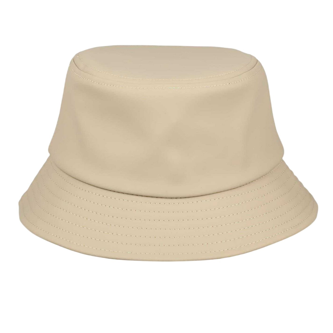 Stone - Back - Spiral Womens-Ladies Plain Ribbed Bucket Hat