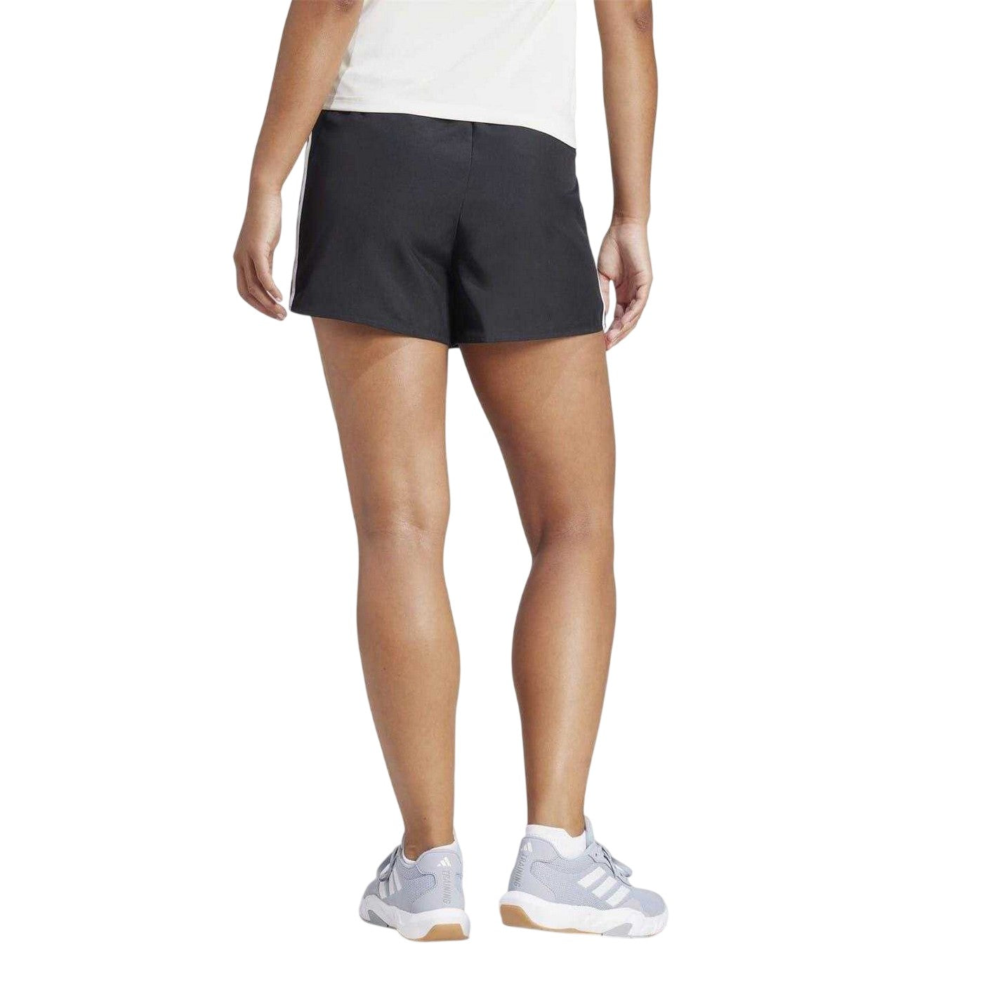 Black - Back - Adidas Womens-Ladies High Waist Running Shorts