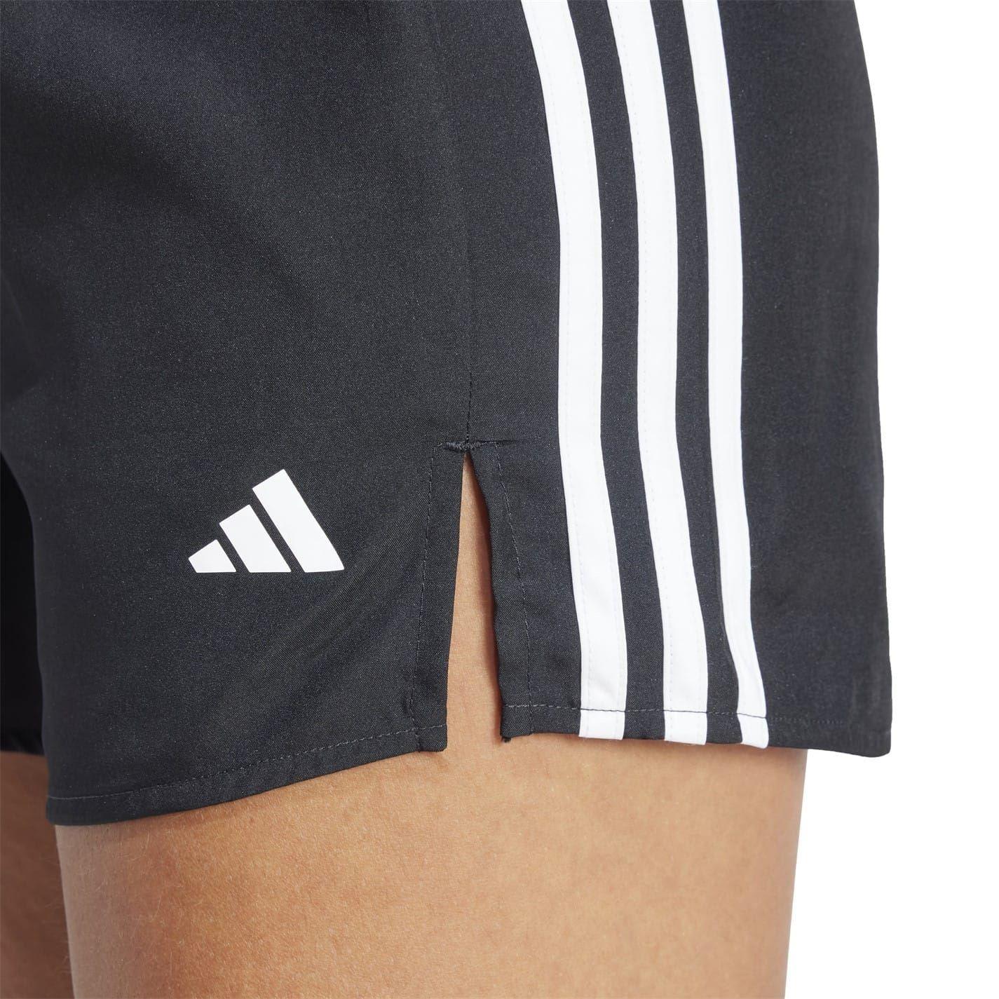 Black - Side - Adidas Womens-Ladies High Waist Running Shorts