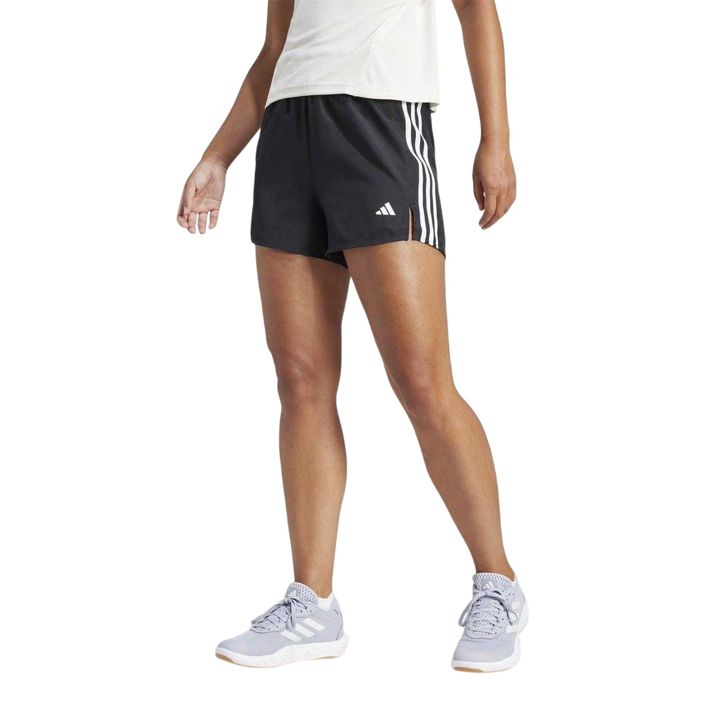 Black - Lifestyle - Adidas Womens-Ladies High Waist Running Shorts