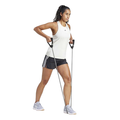 Black - Pack Shot - Adidas Womens-Ladies High Waist Running Shorts