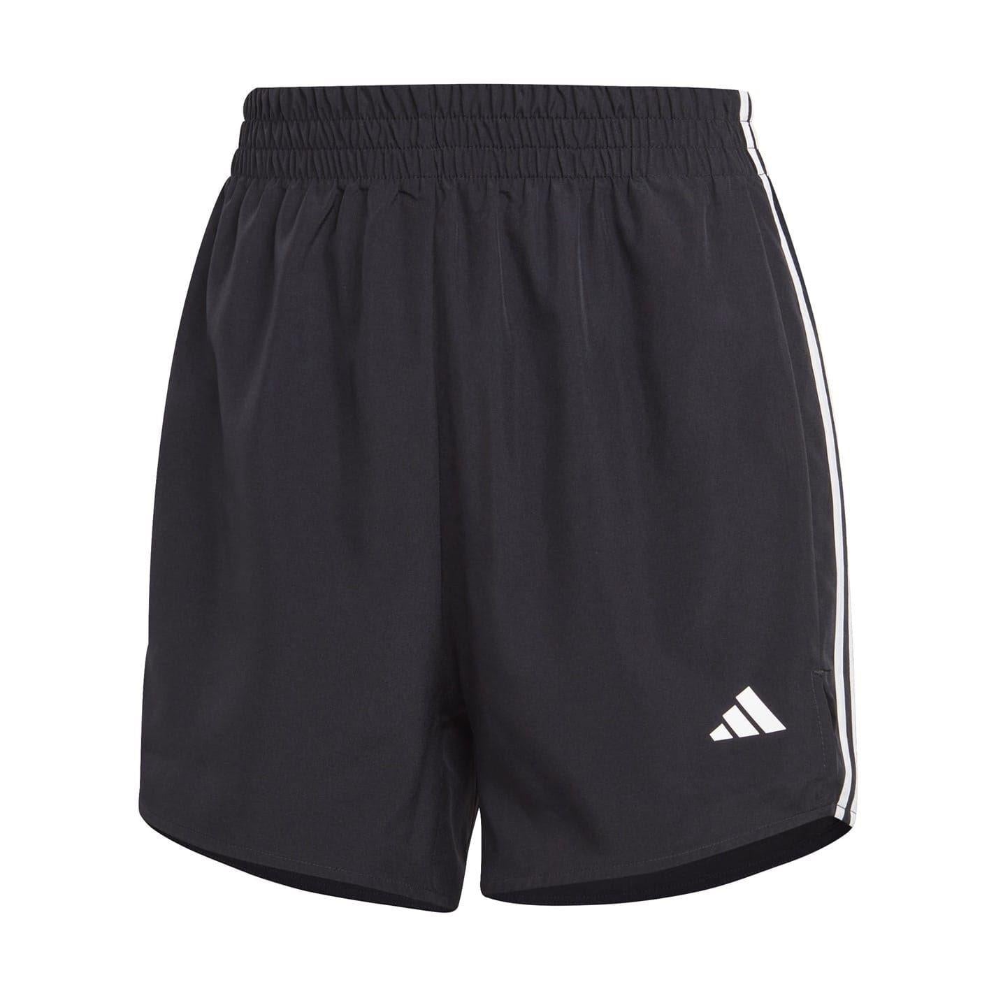 Black - Front - Adidas Womens-Ladies High Waist Running Shorts