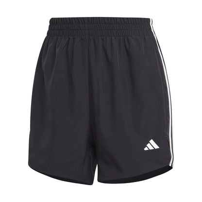 Black - Front - Adidas Womens-Ladies High Waist Running Shorts