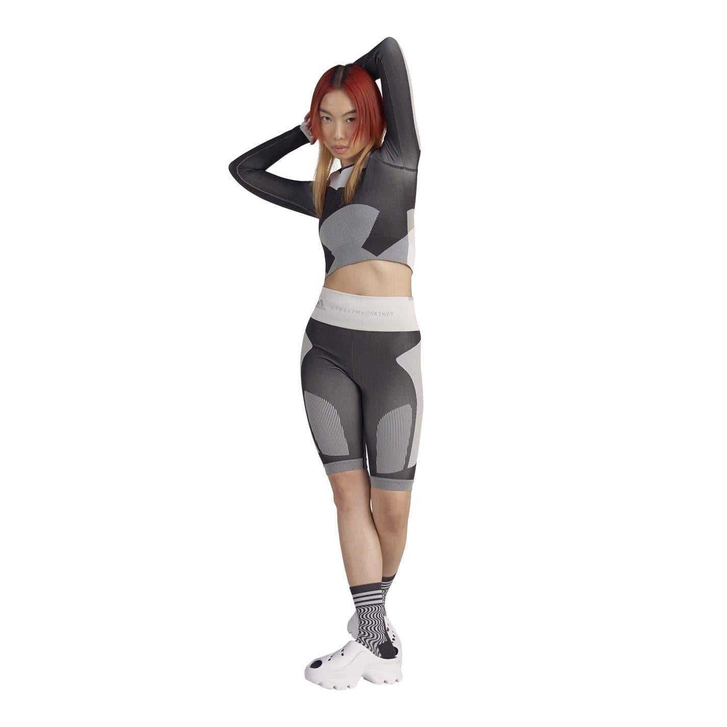 Black - Lifestyle - Adidas Womens-Ladies Stella McCartney Cycling Shorts