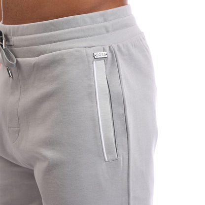 Grey - Side - Boss Mens Sweat Shorts