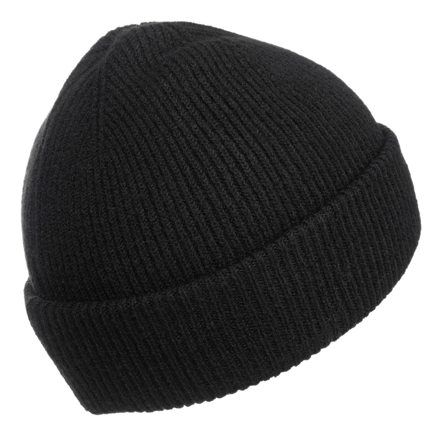 Black - Back - SoulCal Unisex Adult Ribbed Polyester Beanie