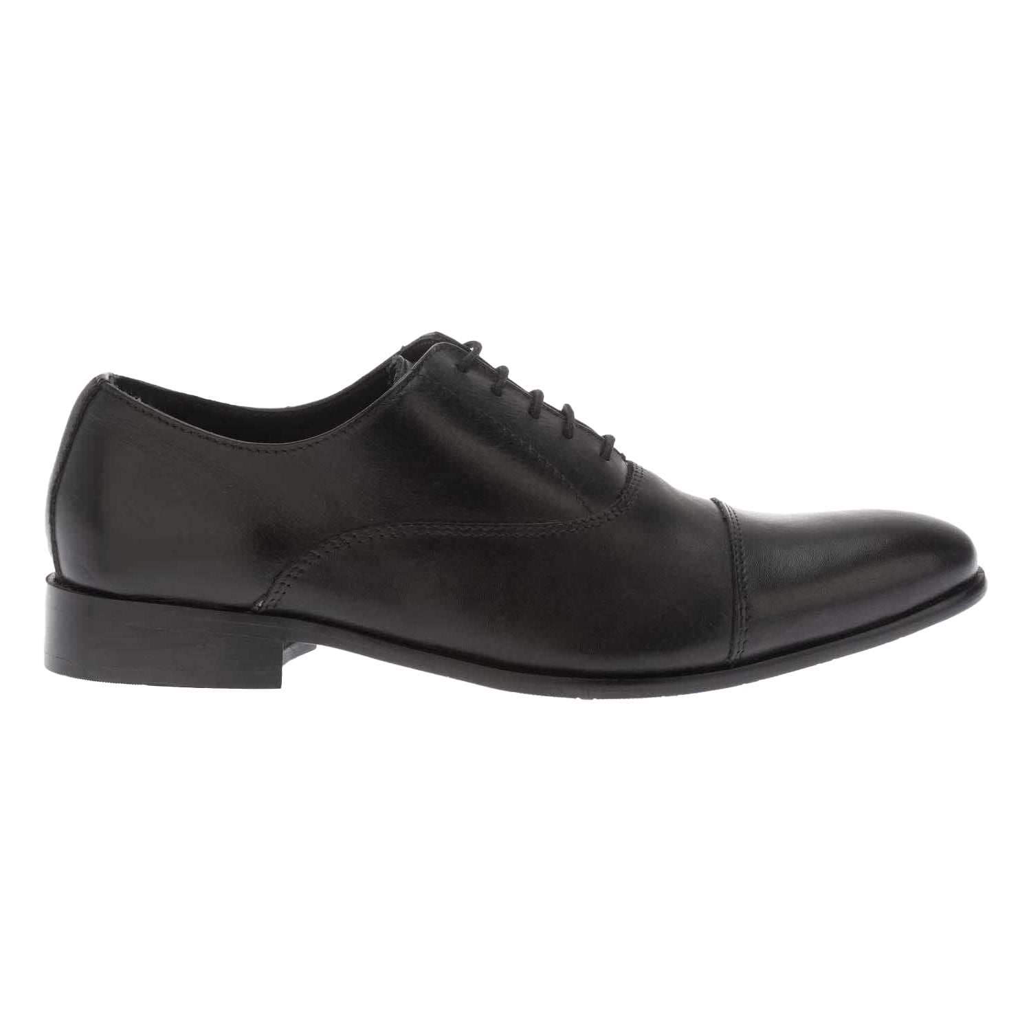 Black - Side - Dune London Mens Stormy Leather Derby Shoes