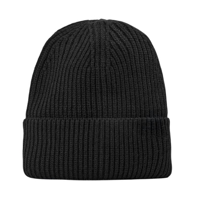 Black - Back - Calvin Klein Childrens-Kids Jeans Monogram Ribbed Comfort Beanie