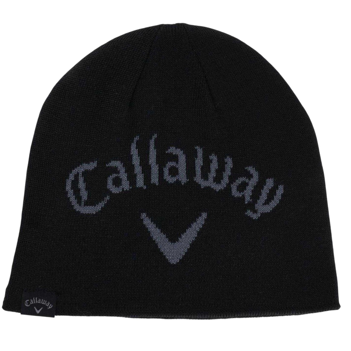 Black - Back - Callaway Unisex Adult Logo Knitted Beanie